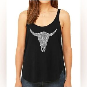 NWT Women’s Country Music Tank w Famous Titles of Country Songs Listed